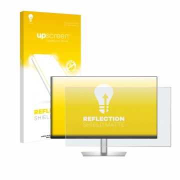 Face avant d’un emballage produit avec le logo de la marque upscreen. À côté, l’appareil Dell Professional P2425H est représen