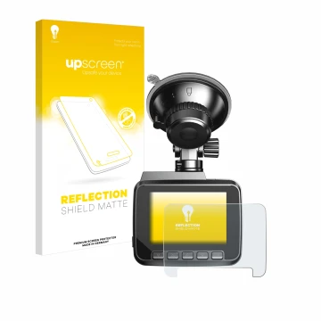 Face avant d’un emballage produit avec le logo de la marque upscreen. À côté, l’appareil Azdome IT-G63D est représenté avec la