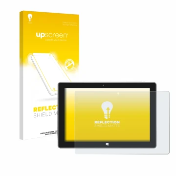 Face avant d’un emballage produit avec le logo de la marque upscreen. À côté, l’appareil SZTPS Tablet 10.1
