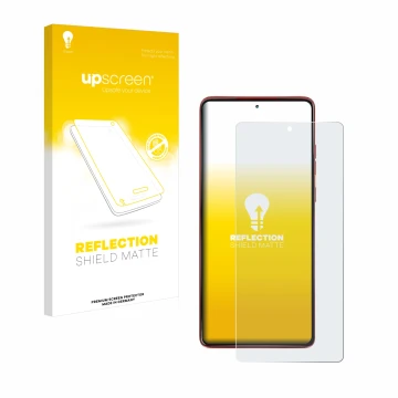 Face avant d’un emballage produit avec le logo de la marque upscreen. À côté, l’appareil Motorola Moto G Stylus 5G 2024 est re