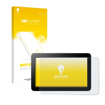 Face avant d’un emballage produit avec le logo de la marque upscreen. À côté, l’appareil Wacom One 12 est représenté avec la p