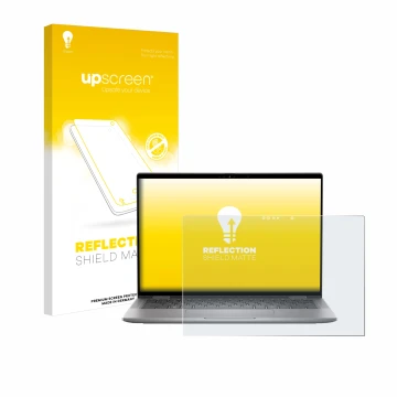 Face avant d’un emballage produit avec le logo de la marque upscreen. À côté, l’appareil Dell Latitude 7350 2-in-1 est représe