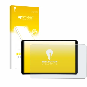 Face avant d’un emballage produit avec le logo de la marque upscreen. À côté, l’appareil Joying Car Radio 8