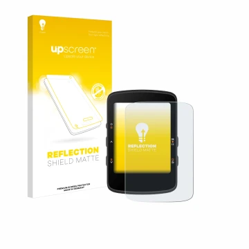 Face avant d’un emballage produit avec le logo de la marque upscreen. À côté, l’appareil Bryton Rider 460 est représenté avec 
