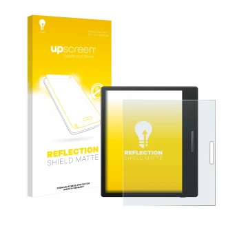 Face avant d’un emballage produit avec le logo de la marque upscreen. À côté, l’appareil Boox Go Color 7 est représenté avec l