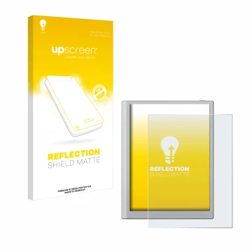 Face avant d’un emballage produit avec le logo de la marque upscreen. À côté, l’appareil Boox Go 10.3 est représenté avec la p