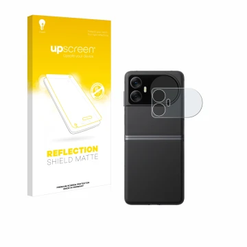 Face avant d’un emballage produit avec le logo de la marque upscreen. À côté, l’appareil Blackview Hero 10 (Affichage externe)