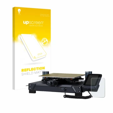 Face avant d’un emballage produit avec le logo de la marque upscreen. À côté, l’appareil Elegoo Neptun 4 est représenté avec l