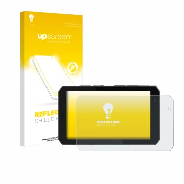 Face avant d’un emballage produit avec le logo de la marque upscreen. À côté, l’appareil Chigee AIO-5 Play est représenté avec