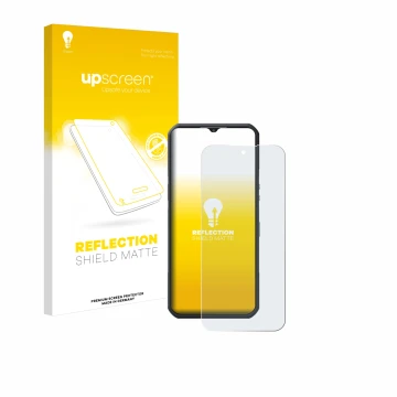Face avant d’un emballage produit avec le logo de la marque upscreen. À côté, l’appareil Oukitel WP35 5G est représenté avec l
