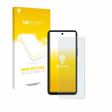 Face avant d’un emballage produit avec le logo de la marque upscreen. À côté, l’appareil Telekom T Phone 2 Pro est représenté 