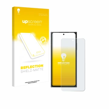 Face avant d’un emballage produit avec le logo de la marque upscreen. À côté, l’appareil HMD Skyline est représenté avec la pr