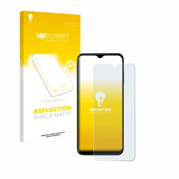 Face avant d’un emballage produit avec le logo de la marque upscreen. À côté, l’appareil Nokia G60 5G est représenté avec la p