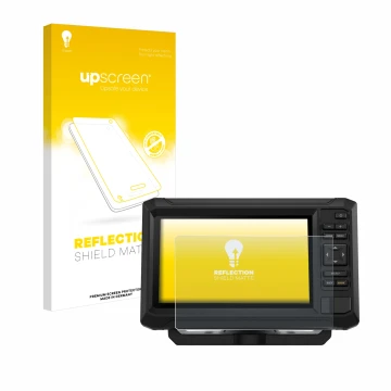 Face avant d’un emballage produit avec le logo de la marque upscreen. À côté, l’appareil Garmin ECHOMAP UHD2 7