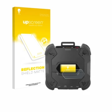 Face avant d’un emballage produit avec le logo de la marque upscreen. À côté, l’appareil Texa TXT MULTIHUB est représenté avec