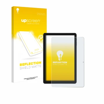 Face avant d’un emballage produit avec le logo de la marque upscreen. À côté, l’appareil Doogee T10W est représenté avec la pr