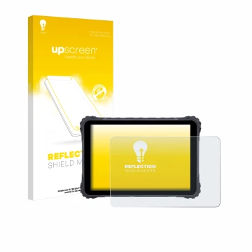Face avant d’un emballage produit avec le logo de la marque upscreen. À côté, l’appareil Topicon MDT865 est représenté avec la