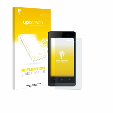 Face avant d’un emballage produit avec le logo de la marque upscreen. À côté, l’appareil Logicom Wave 2 est représenté avec la