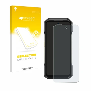 Face avant d’un emballage produit avec le logo de la marque upscreen. À côté, l’appareil Ulefone Armor 27T Pro est représenté 