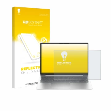 Face avant d’un emballage produit avec le logo de la marque upscreen. À côté, l’appareil HP ProBook 460 G11 est représenté ave
