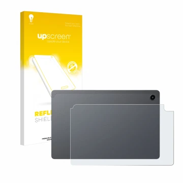 Face avant d’un emballage produit avec le logo de la marque upscreen. À côté, l’appareil Alldocube iPlay 60 Mini Pro (Arrière)