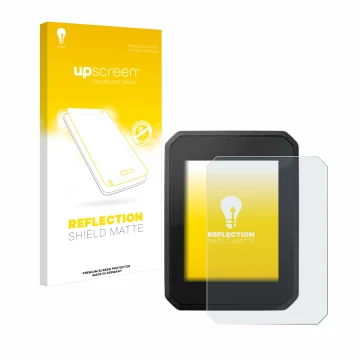 Face avant d’un emballage produit avec le logo de la marque upscreen. À côté, l’appareil FIT Display Compact 2.0 est représent