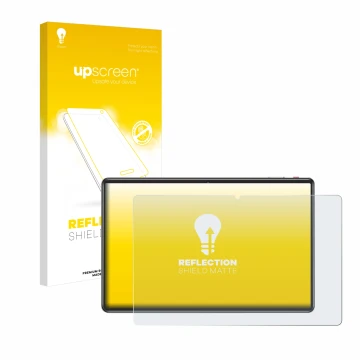 Face avant d’un emballage produit avec le logo de la marque upscreen. À côté, l’appareil Facetel Q7 11