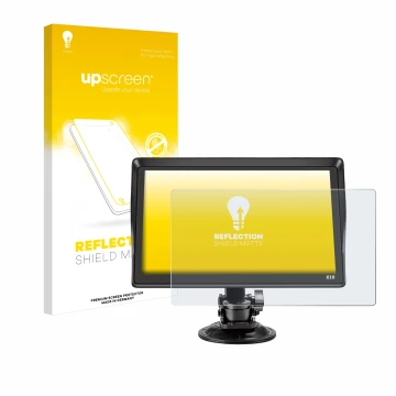 Face avant d’un emballage produit avec le logo de la marque upscreen. À côté, l’appareil Xgody X10 9