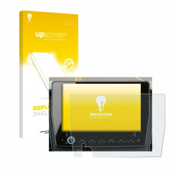 Face avant d’un emballage produit avec le logo de la marque upscreen. À côté, l’appareil Xzent F-285 est représenté avec la pr