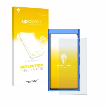 Face avant d’un emballage produit avec le logo de la marque upscreen. À côté, l’appareil Hiby Digital M300 est représenté avec