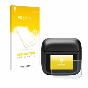 Face avant d’un emballage produit avec le logo de la marque upscreen. À côté, l’appareil JBL Tour Pro 3 est représenté avec la