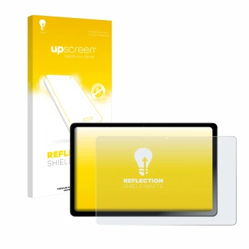 Face avant d’un emballage produit avec le logo de la marque upscreen. À côté, l’appareil HMD T21 est représenté avec la protec