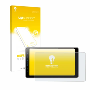 Face avant d’un emballage produit avec le logo de la marque upscreen. À côté, l’appareil Pioneer SPH-DA97DAB est représenté av