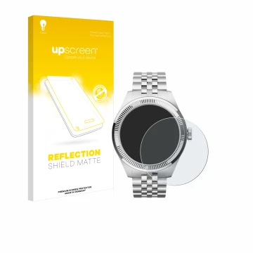 Face avant d’un emballage produit avec le logo de la marque upscreen. À côté, l’appareil Withings ScanWatch Nova Brilliant (39