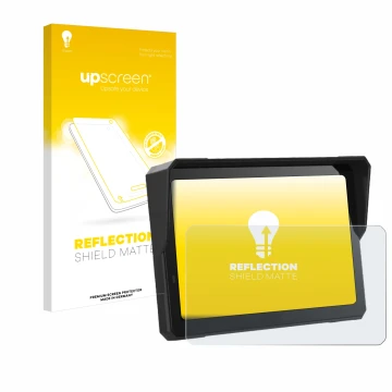 Face avant d’un emballage produit avec le logo de la marque upscreen. À côté, l’appareil Carpuride W702 Pro 7