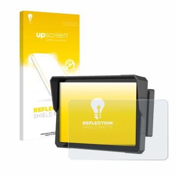 Face avant d’un emballage produit avec le logo de la marque upscreen. À côté, l’appareil Carpuride W702B Pro 7