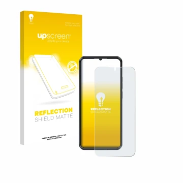 Face avant d’un emballage produit avec le logo de la marque upscreen. À côté, l’appareil Oukitel WP52 est représenté avec la p
