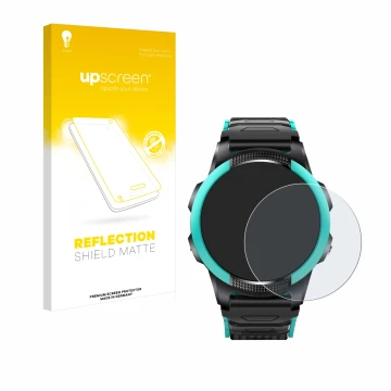 Face avant d’un emballage produit avec le logo de la marque upscreen. À côté, l’appareil SaveFamily Slim 4G est représenté ave