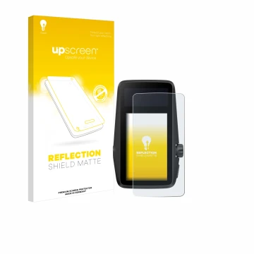 Face avant d’un emballage produit avec le logo de la marque upscreen. À côté, l’appareil Coros Dura est représenté avec la pro