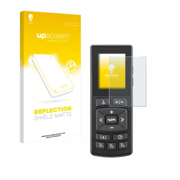 Face avant d’un emballage produit avec le logo de la marque upscreen. À côté, l’appareil Minn Kota Advanced GPS Navigation est