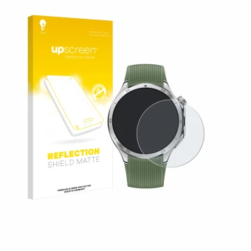 Face avant d’un emballage produit avec le logo de la marque upscreen. À côté, l’appareil OnePlus Watch 3 est représenté avec l