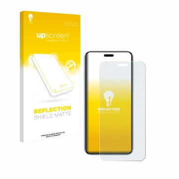 Face avant d’un emballage produit avec le logo de la marque upscreen. À côté, l’appareil Honor Magic 7 RSR est représenté avec