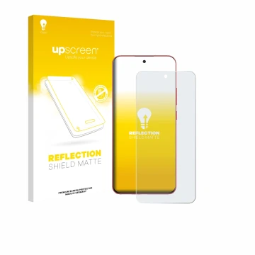 Face avant d’un emballage produit avec le logo de la marque upscreen. À côté, l’appareil Oppo A5 Pro est représenté avec la pr