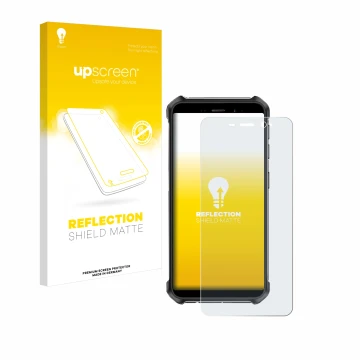 Face avant d’un emballage produit avec le logo de la marque upscreen. À côté, l’appareil Ulefone Armor X12 est représenté avec