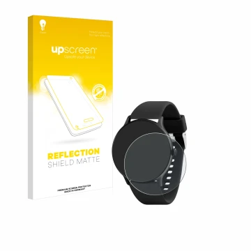 Face avant d’un emballage produit avec le logo de la marque upscreen. À côté, l’appareil Reflex Active Series 22 est représent