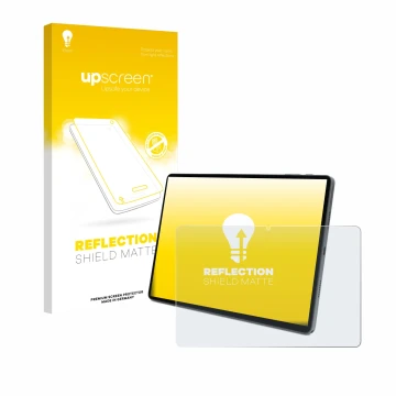 Face avant d’un emballage produit avec le logo de la marque upscreen. À côté, l’appareil Terra Pad 1007 10.95