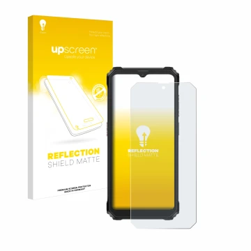 Face avant d’un emballage produit avec le logo de la marque upscreen. À côté, l’appareil Blackview BV6200 Plus est représenté 