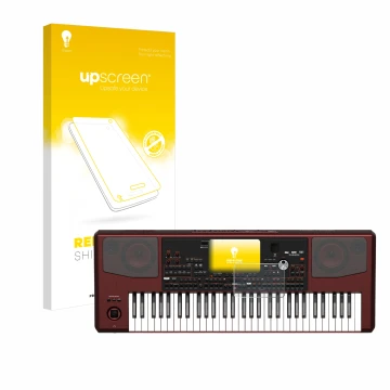 Face avant d’un emballage produit avec le logo de la marque upscreen. À côté, l’appareil KORG Pa700 est représenté avec la pro