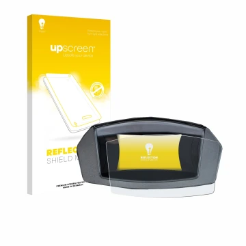 Face avant d’un emballage produit avec le logo de la marque upscreen. À côté, l’appareil Yamaha NMAX 125 2024 est représenté a
