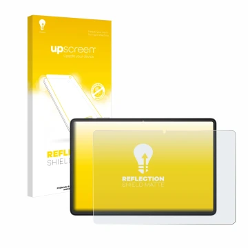 Face avant d’un emballage produit avec le logo de la marque upscreen. À côté, l’appareil Blackview Tab 60 Pro 10.1